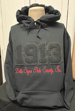Load image into Gallery viewer, 1913 Black on Black Red Script - Hoodie