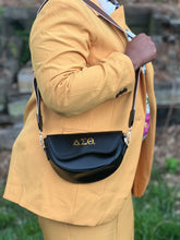 Load image into Gallery viewer, DST GOLD STAMPED ΑΣΘ Black Bag