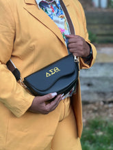 Load image into Gallery viewer, DST GOLD STAMPED ΑΣΘ Black Bag