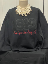 Load image into Gallery viewer, 1913 Black on Black Red Script