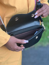 Load image into Gallery viewer, DST GOLD STAMPED ΑΣΘ Black Bag