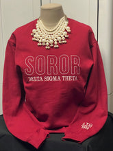 Load image into Gallery viewer, DST Embroidery “SOROR” Sweatshirt