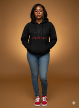 Load image into Gallery viewer, 1913 Black on Black Red Script - Hoodie