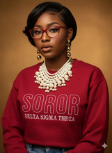 Load image into Gallery viewer, DST Embroidery “SOROR” Sweatshirt