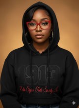 Load image into Gallery viewer, 1913 Black on Black Red Script - Hoodie