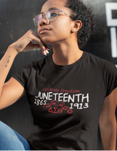 Load image into Gallery viewer, Juneteenth (Chains broken) Short Sleeve Tee Shirt