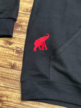 Load image into Gallery viewer, DST Hoodie with Two Tone Delta and embroidered Red elephant.
