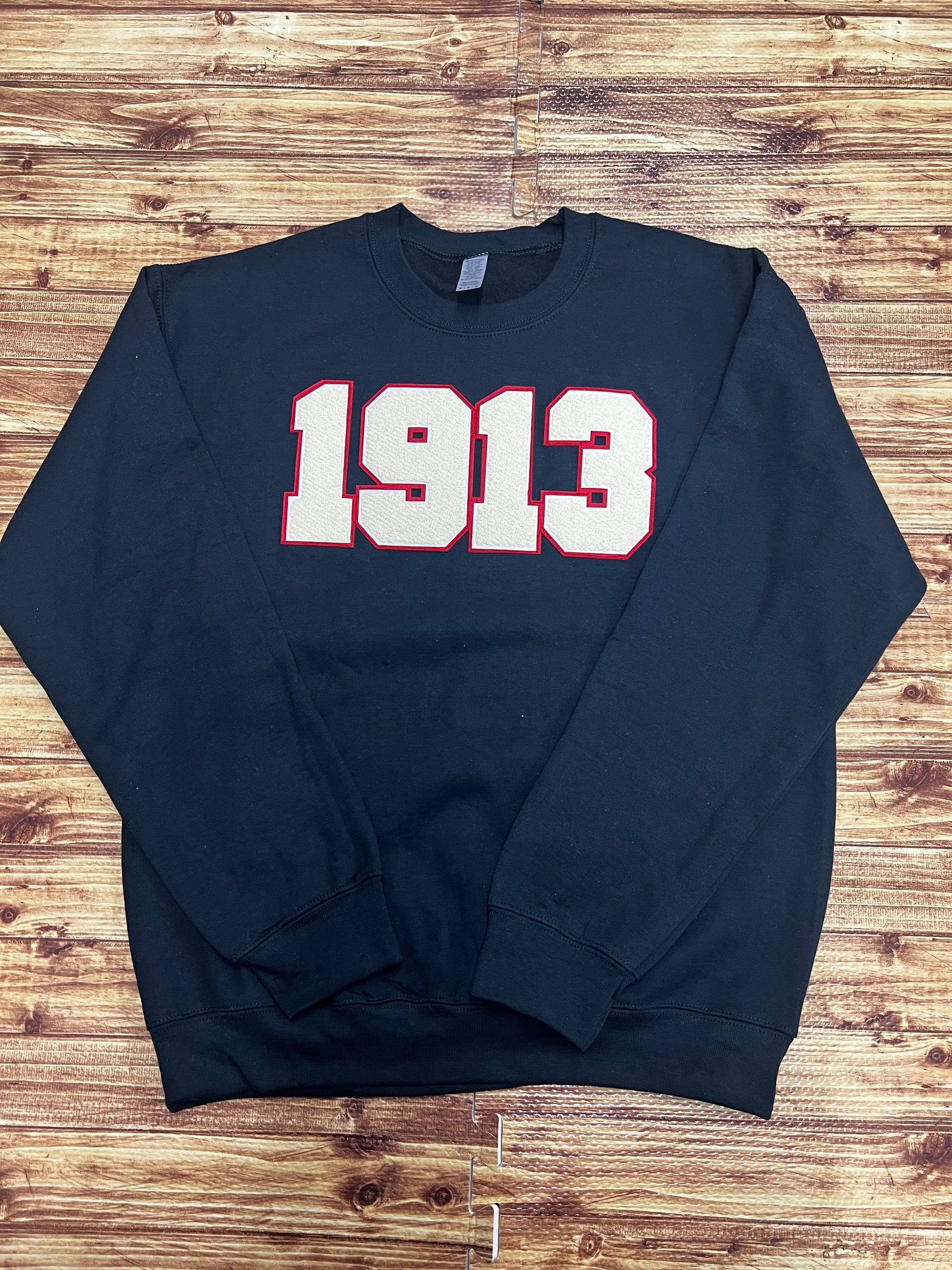 Black 1913 Chenille Patch Delta Sigma Theta on sale Sweatshirt