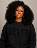 Black on Black Chenille “DELTA” sweatshirt