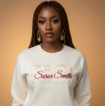 Load image into Gallery viewer, Delta Personalized Embroidered Crewneck
