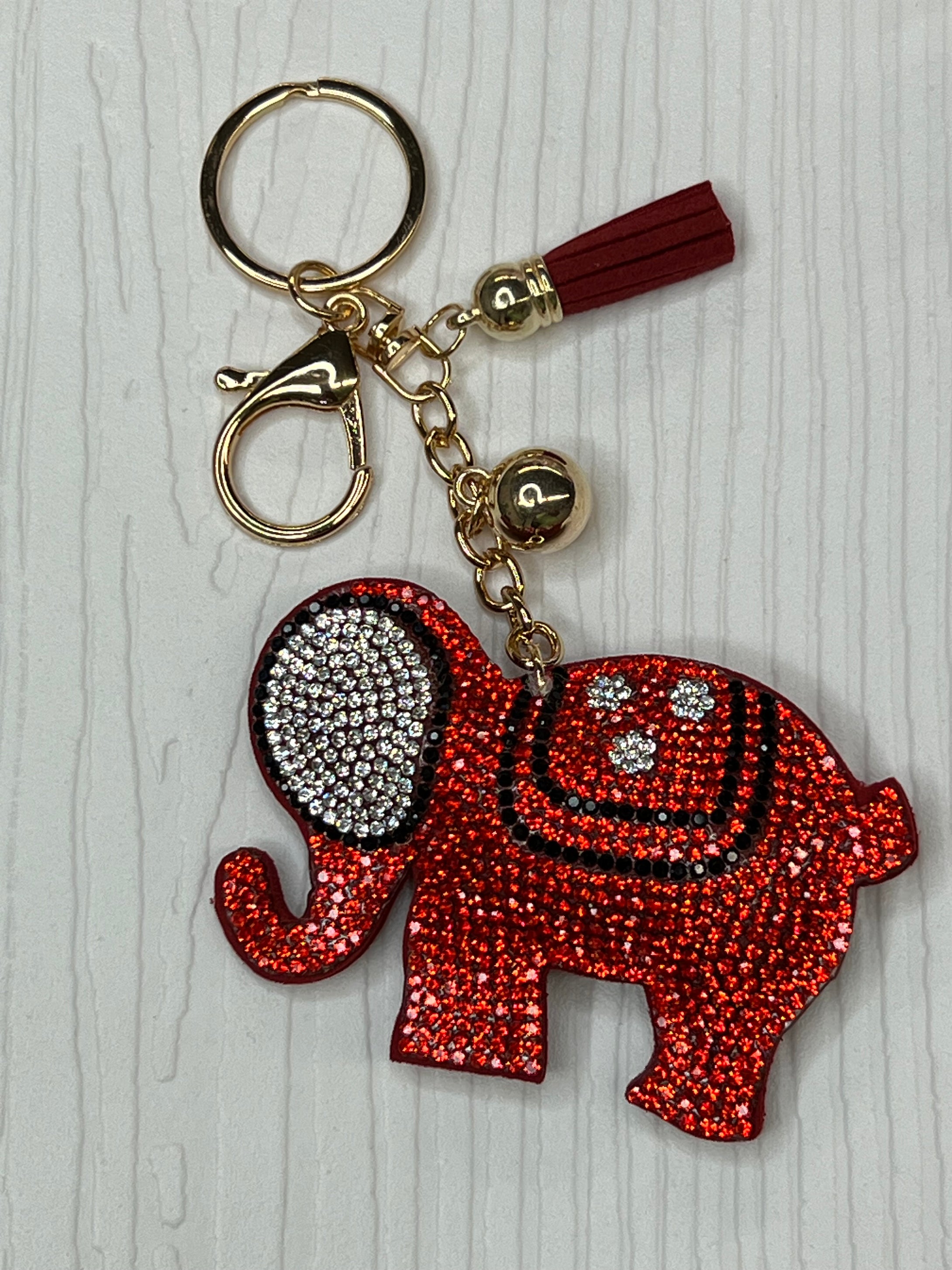 DST Rhinestone Elephant Key Chain