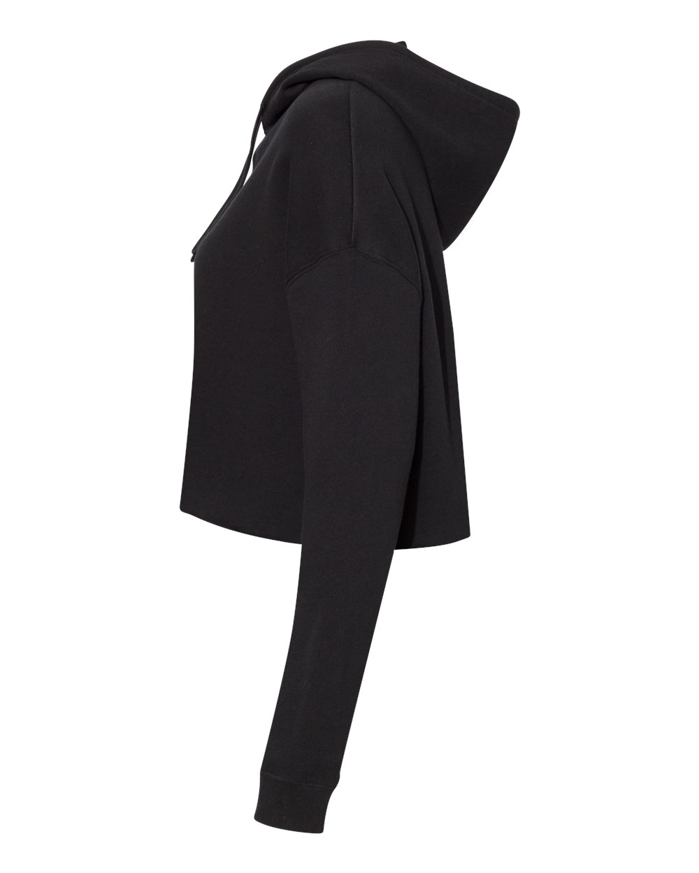 Black Cropped Hoodie