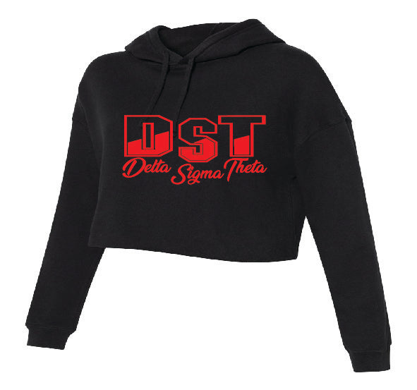 Black Cropped Hoodie