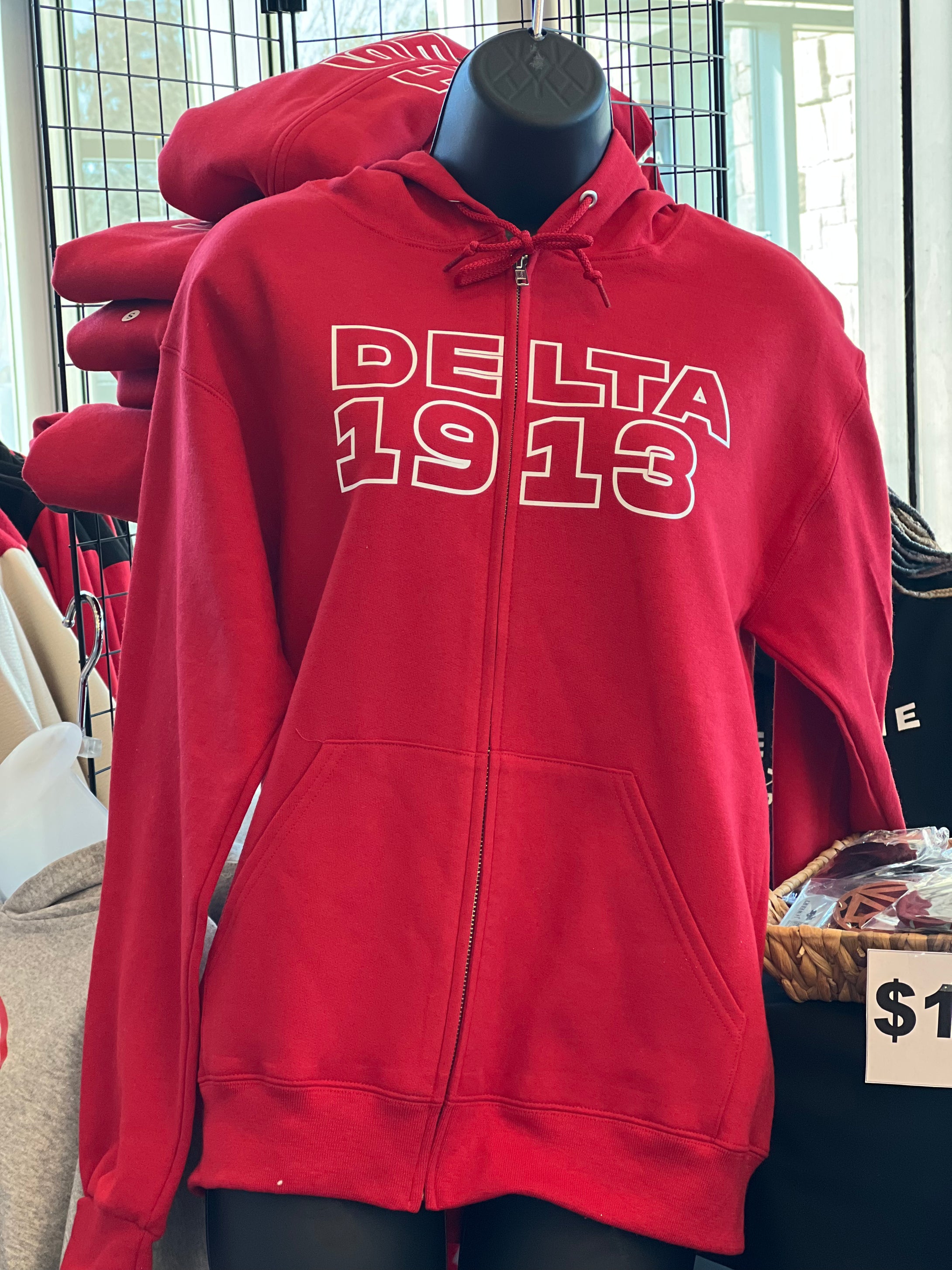 DST Red 1913 Zip Up Hoodie