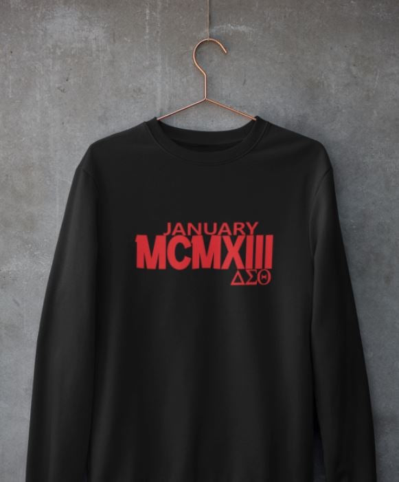 DST January 13 Roman numerals Sweatshirt